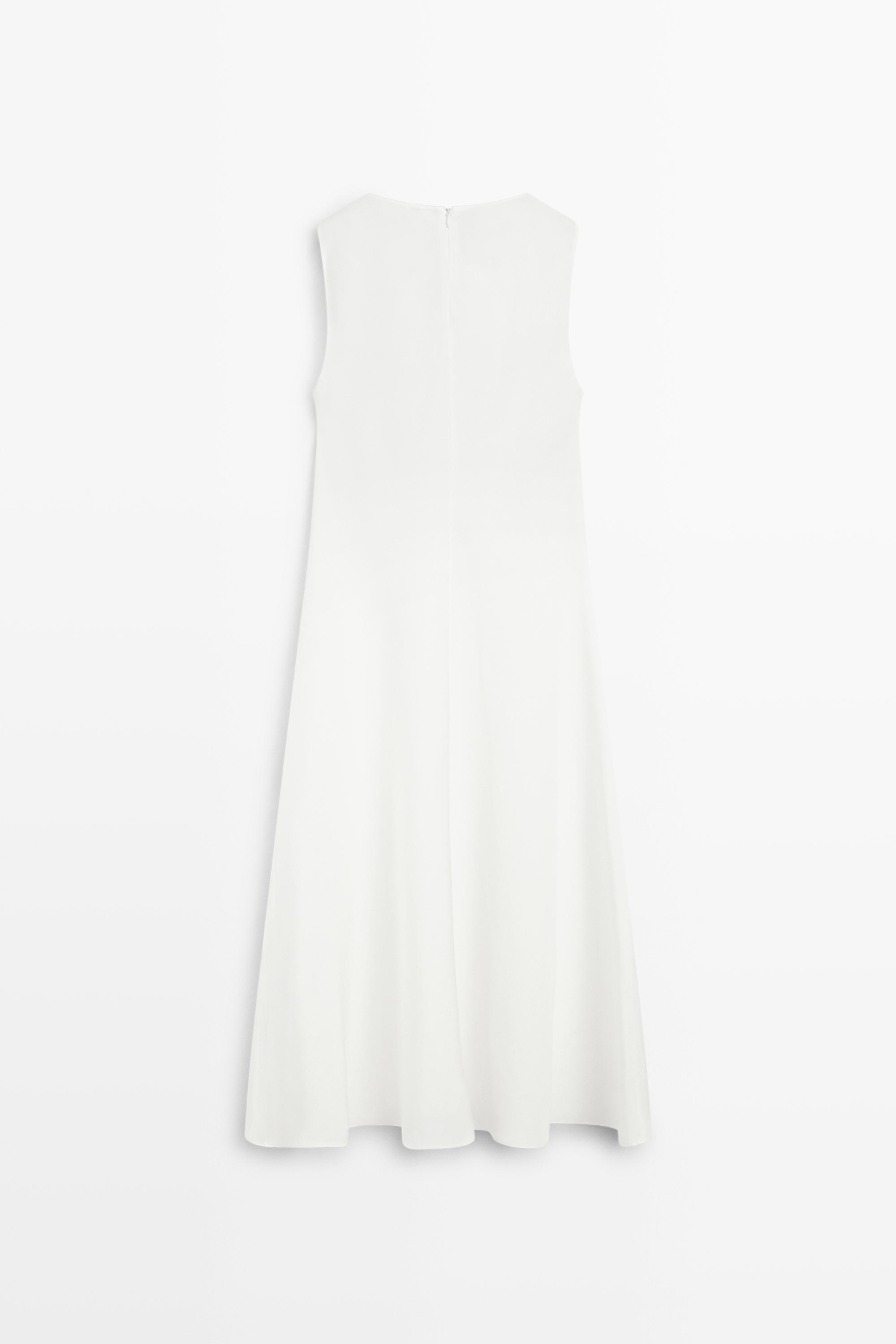 Flowing linen midi dress